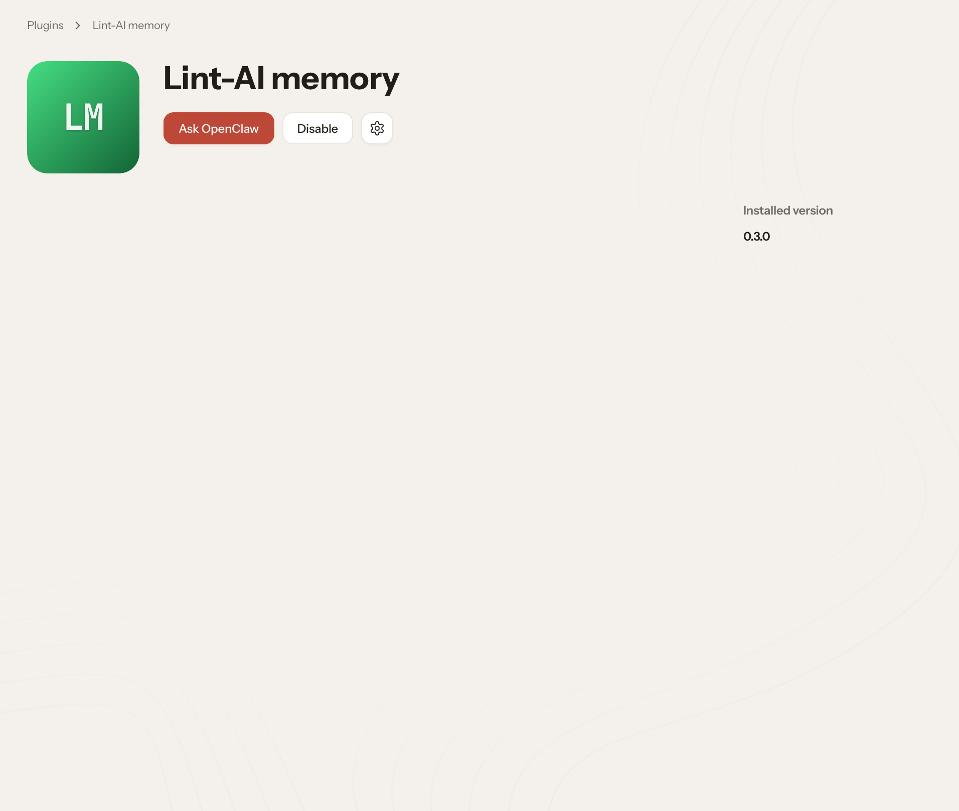 Installed Membrick memory plugin in OpenClaw